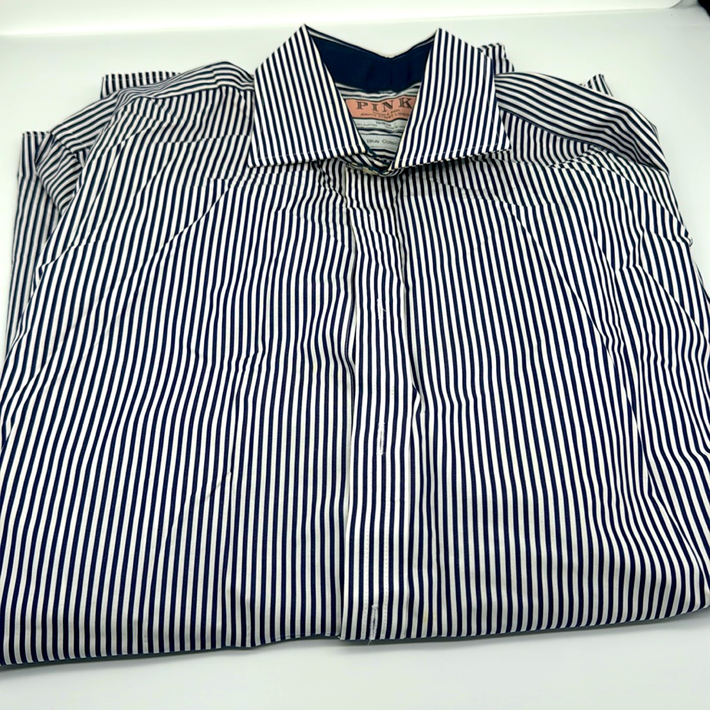 Thomas Pink Men’s Button Down Shirt Blue Collection - 15.5/34